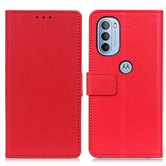 Handytasche Stand Schutzhülle Flip Leder Hülle M08L für Motorola Moto G41 Rot