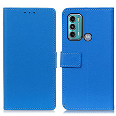 Handytasche Stand Schutzhülle Flip Leder Hülle M08L für Motorola Moto G60 Blau