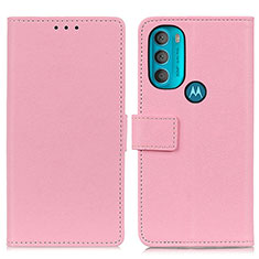 Handytasche Stand Schutzhülle Flip Leder Hülle M08L für Motorola Moto G71 5G Rosa