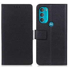 Handytasche Stand Schutzhülle Flip Leder Hülle M08L für Motorola Moto G71 5G Schwarz