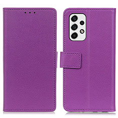 Handytasche Stand Schutzhülle Flip Leder Hülle M08L für Samsung Galaxy A53 5G Violett
