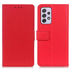 Handytasche Stand Schutzhülle Flip Leder Hülle M08L für Samsung Galaxy A73 5G Rot