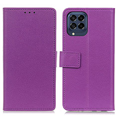 Handytasche Stand Schutzhülle Flip Leder Hülle M08L für Samsung Galaxy M53 5G Violett