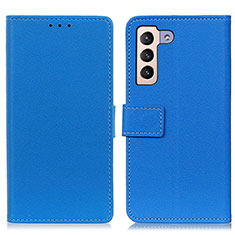 Handytasche Stand Schutzhülle Flip Leder Hülle M08L für Samsung Galaxy S21 Plus 5G Blau