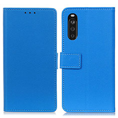 Handytasche Stand Schutzhülle Flip Leder Hülle M08L für Sony Xperia 10 III Blau