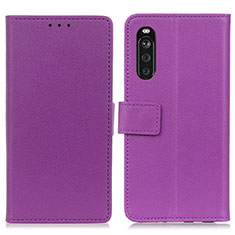 Handytasche Stand Schutzhülle Flip Leder Hülle M08L für Sony Xperia 10 III Violett