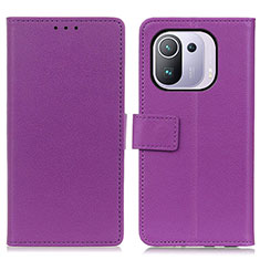 Handytasche Stand Schutzhülle Flip Leder Hülle M08L für Xiaomi Mi 11 Pro 5G Violett