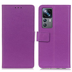Handytasche Stand Schutzhülle Flip Leder Hülle M08L für Xiaomi Mi 12T Pro 5G Violett