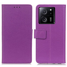 Handytasche Stand Schutzhülle Flip Leder Hülle M08L für Xiaomi Mi 13T 5G Violett