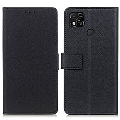 Handytasche Stand Schutzhülle Flip Leder Hülle M08L für Xiaomi Redmi 10A 4G Schwarz