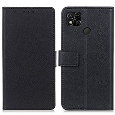 Handytasche Stand Schutzhülle Flip Leder Hülle M08L für Xiaomi Redmi 9C Schwarz