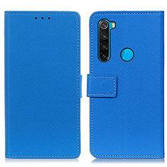 Handytasche Stand Schutzhülle Flip Leder Hülle M08L für Xiaomi Redmi Note 8 (2021) Blau
