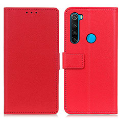 Handytasche Stand Schutzhülle Flip Leder Hülle M08L für Xiaomi Redmi Note 8 (2021) Rot