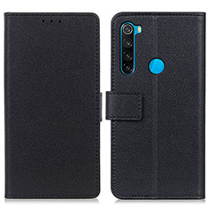 Handytasche Stand Schutzhülle Flip Leder Hülle M08L für Xiaomi Redmi Note 8 (2021) Schwarz