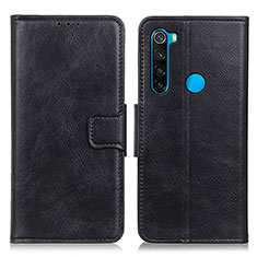 Handytasche Stand Schutzhülle Flip Leder Hülle M09L für Xiaomi Redmi Note 8 (2021) Schwarz