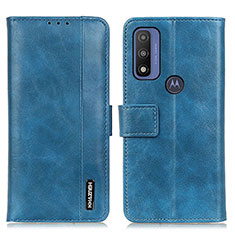 Handytasche Stand Schutzhülle Flip Leder Hülle M11L für Motorola Moto G Pure Blau