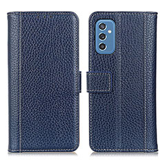Handytasche Stand Schutzhülle Flip Leder Hülle M14L für Samsung Galaxy M52 5G Blau