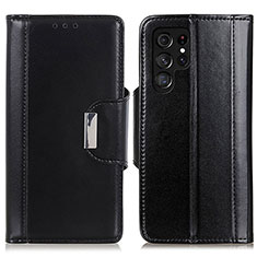 Handytasche Stand Schutzhülle Flip Leder Hülle M14L für Samsung Galaxy S22 Ultra 5G Schwarz