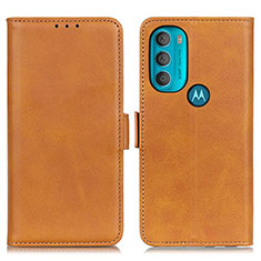 Handytasche Stand Schutzhülle Flip Leder Hülle M15L für Motorola Moto G71 5G Hellbraun