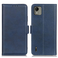 Handytasche Stand Schutzhülle Flip Leder Hülle M15L für Nokia C110 Blau