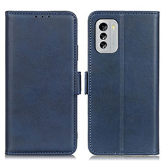Handytasche Stand Schutzhülle Flip Leder Hülle M15L für Nokia G60 5G Blau