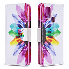 Handytasche Stand Schutzhülle Flip Leder Hülle Modisch Muster B01F für Samsung Galaxy A21s Plusfarbig