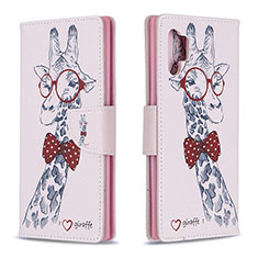 Handytasche Stand Schutzhülle Flip Leder Hülle Modisch Muster B01F für Samsung Galaxy Note 10 Plus 5G Rosa