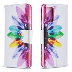 Handytasche Stand Schutzhülle Flip Leder Hülle Modisch Muster B01F für Samsung Galaxy Note 20 5G Plusfarbig