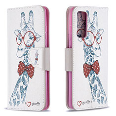 Handytasche Stand Schutzhülle Flip Leder Hülle Modisch Muster B01F für Samsung Galaxy S20 FE 5G Rosa
