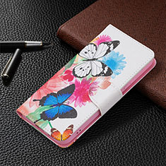 Handytasche Stand Schutzhülle Flip Leder Hülle Modisch Muster B01F für Samsung Galaxy S21 5G Pink