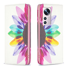 Handytasche Stand Schutzhülle Flip Leder Hülle Modisch Muster B01F für Xiaomi Mi 12 5G Pink