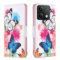 Handytasche Stand Schutzhülle Flip Leder Hülle Modisch Muster B01F für Xiaomi Redmi Note 13 5G Bunt