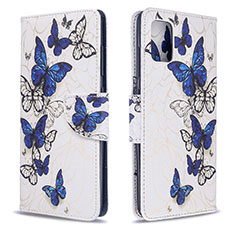 Handytasche Stand Schutzhülle Flip Leder Hülle Modisch Muster B03F für Samsung Galaxy A51 5G Blau