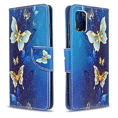 Handytasche Stand Schutzhülle Flip Leder Hülle Modisch Muster B03F für Samsung Galaxy A51 5G Hellblau