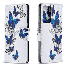 Handytasche Stand Schutzhülle Flip Leder Hülle Modisch Muster B03F für Samsung Galaxy Note 20 Ultra 5G Blau