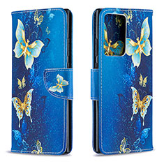 Handytasche Stand Schutzhülle Flip Leder Hülle Modisch Muster B03F für Samsung Galaxy Note 20 Ultra 5G Hellblau