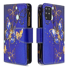 Handytasche Stand Schutzhülle Flip Leder Hülle Modisch Muster B04F für Samsung Galaxy S20 Plus Königs Blau