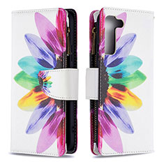 Handytasche Stand Schutzhülle Flip Leder Hülle Modisch Muster B04F für Samsung Galaxy S21 Plus 5G Bunt