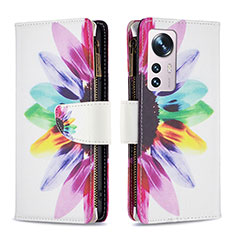 Handytasche Stand Schutzhülle Flip Leder Hülle Modisch Muster B04F für Xiaomi Mi 12 5G Pink