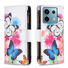 Handytasche Stand Schutzhülle Flip Leder Hülle Modisch Muster B04F für Xiaomi Redmi Note 13 Pro 5G Bunt