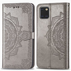 Handytasche Stand Schutzhülle Flip Leder Hülle Modisch Muster für Samsung Galaxy A81 Grau