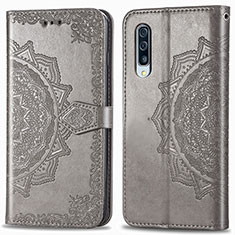 Handytasche Stand Schutzhülle Flip Leder Hülle Modisch Muster für Samsung Galaxy A90 5G Grau