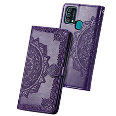 Handytasche Stand Schutzhülle Flip Leder Hülle Modisch Muster für Samsung Galaxy F41 Violett