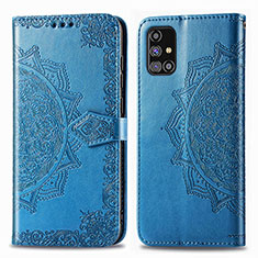 Handytasche Stand Schutzhülle Flip Leder Hülle Modisch Muster für Samsung Galaxy M31s Blau