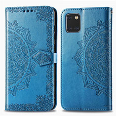 Handytasche Stand Schutzhülle Flip Leder Hülle Modisch Muster für Samsung Galaxy M60s Blau