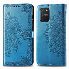 Handytasche Stand Schutzhülle Flip Leder Hülle Modisch Muster für Samsung Galaxy M80S Blau
