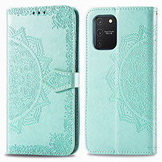 Handytasche Stand Schutzhülle Flip Leder Hülle Modisch Muster für Samsung Galaxy M80S Grün