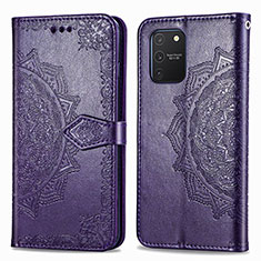 Handytasche Stand Schutzhülle Flip Leder Hülle Modisch Muster für Samsung Galaxy M80S Violett