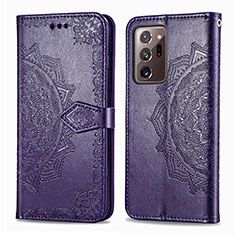 Handytasche Stand Schutzhülle Flip Leder Hülle Modisch Muster für Samsung Galaxy Note 20 Ultra 5G Violett