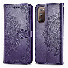 Handytasche Stand Schutzhülle Flip Leder Hülle Modisch Muster für Samsung Galaxy S20 FE 5G Violett